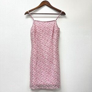 Vintage Y2K Byer Too! Floral Chiffon Slip Dress Pink Size‎ 3